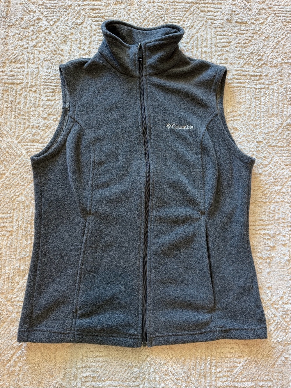 Columbia Women’s Charcoal Gray Fleece Full Zip Vest Size Small